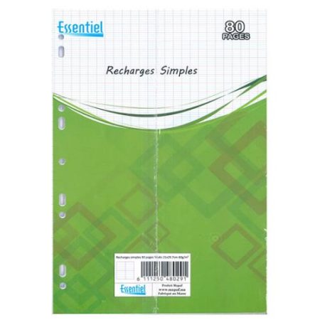 Recharge Feuille Simple 80P A4 Séyes Essentiel