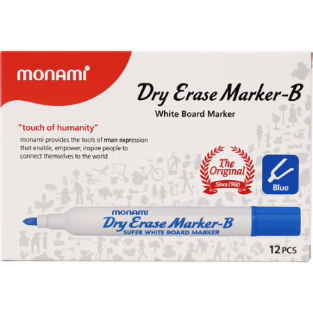 boite 12 marqueur effacable pour tableau monami bleu 0