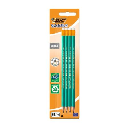 Crayon HB avec bout-gomme — BIC 4 crayon hb avec bout gomme bic