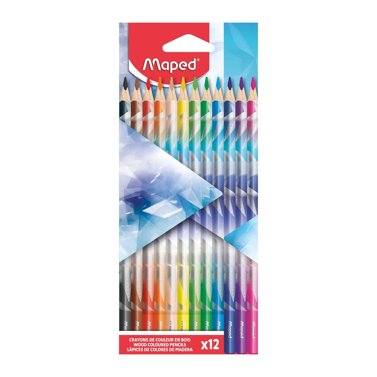 crayons de couleur boite de 12 maped crayons de couleur boite de 12 maped